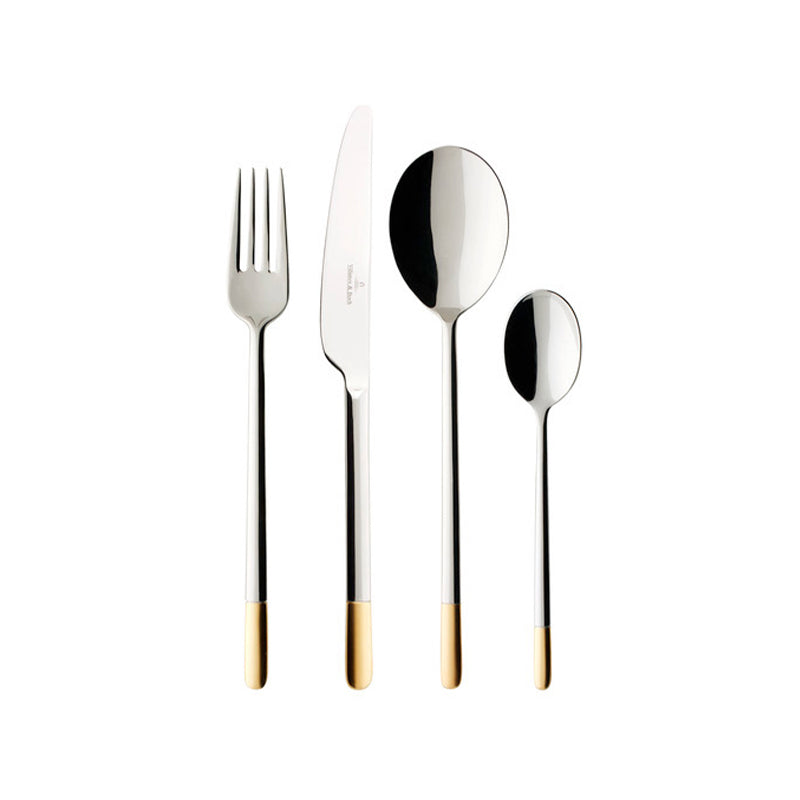 Ella Partially Gold Plated Cutlery, Set Of 70 Pcs