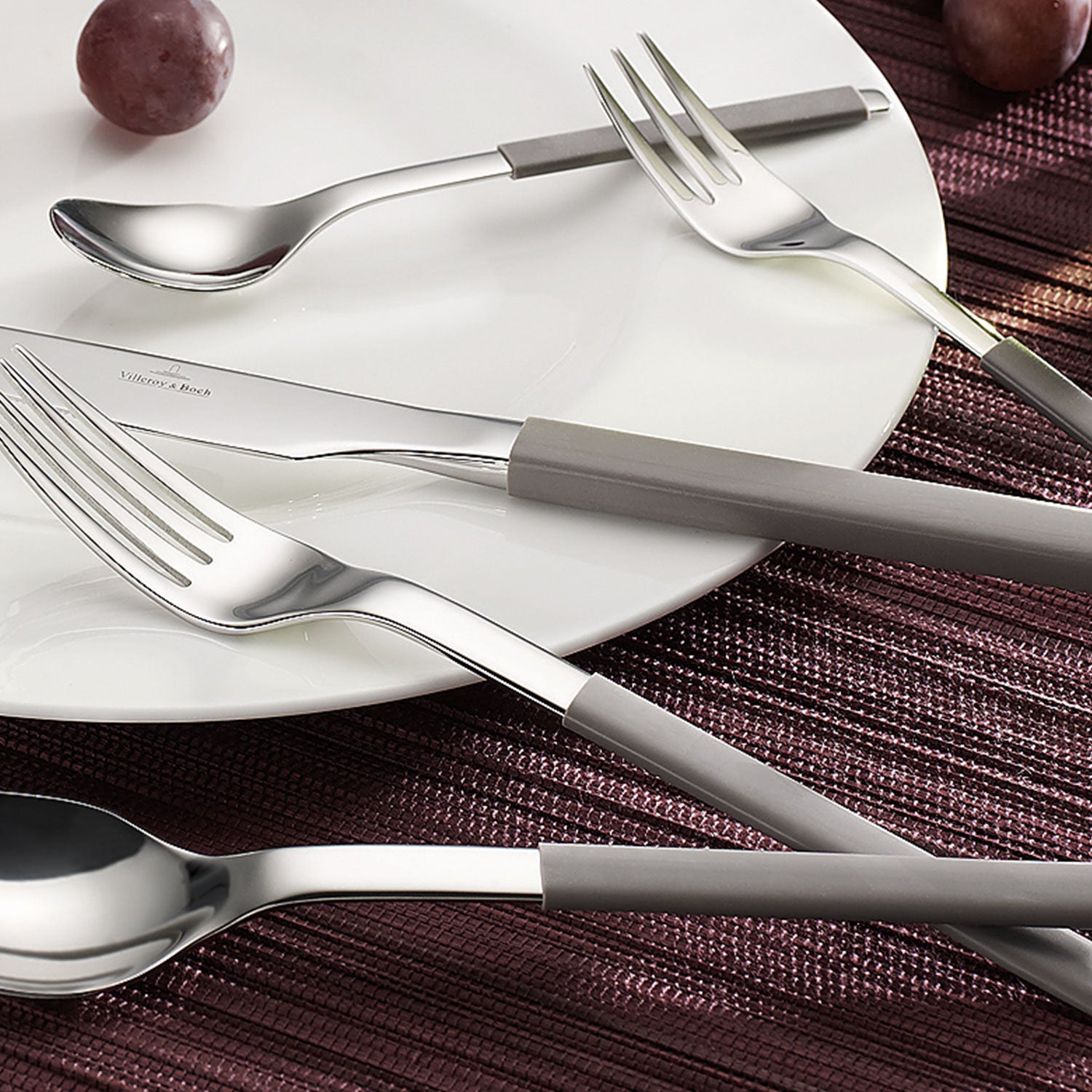 S+ Taupe Cutlery, Set Of 24 Pcs