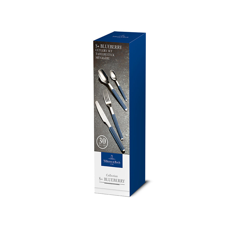 S+ Blueberry Cutlery, Set Of 30 Pcs